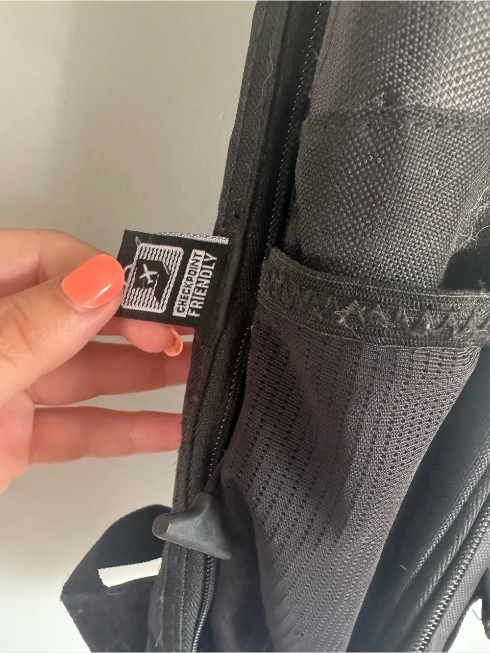 Gemline Black Backpack Zip/Buckle, Adjustable Strap, Outer Pockets Travel Work